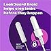 Tampax Radiant Tampons for Women Multipack, with LeakGuard Braid, Regular/Super Absorbency, Unscented, 28 Count