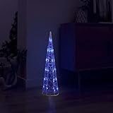 Hauteur : 60 cm INLIFE Cône Lumineux décoratif Pyramide à LED Acrylique Bleu 60 cm