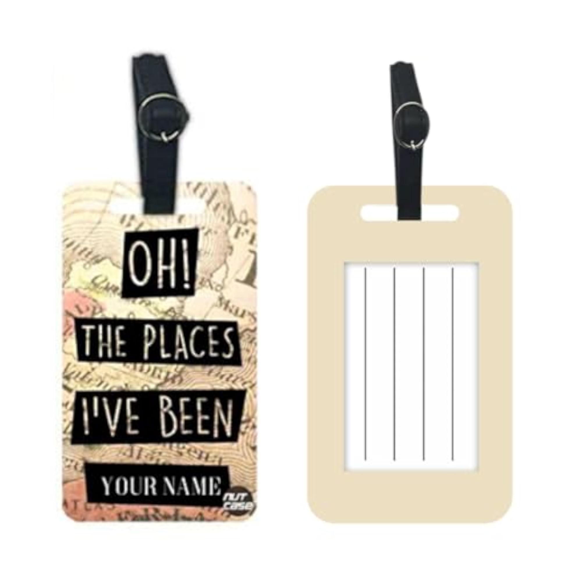 Personalized Vintage Map Passport Cover & Luggage Tag Set