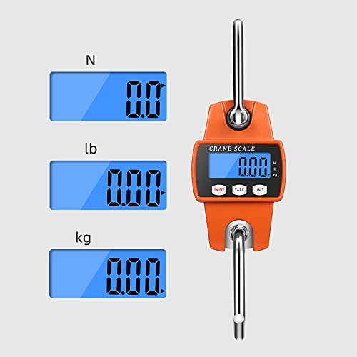 Báscula digital colgante mini LCD 300KG acero inoxidable miniatura 4