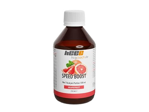 hCGC® SpeedBoost (250ml) | Zuckerfreies Getränkekonzentrat - Sirup | Mischverhältnis 1/50 | 0,75g Kohlenhydrathe pro 300ml Mixgetränk | 10 Vitaminen | Magnesium | B6 und B12 | Folsäure | Grapefruit Cover