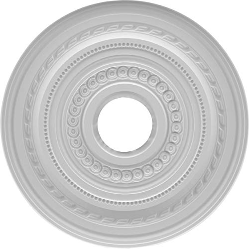 Image of Ekena Millwork CMP16CO Cole Thermoformed PVC Ceiling Medallion, 16 inch OD x 3 1 /2 inch ID x 1 inch P, White