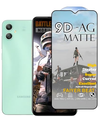 Image of Premium Tempered Glass for SAMSUNG M05 (matte finish glass, Pack of 1) Full Screen Coverage gaming matte Screen Protector Guard (SAMSUNG M05)