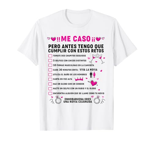 Retos Disfraz Despedida de soltera Novia Team Bride Mujer Camiseta