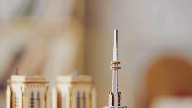 Puzzle 3D En Bois Notre-Dame De Paris ROWOOD - 330 Pièces Découpe Laser, Modèle Architectural à Monter Soi-même