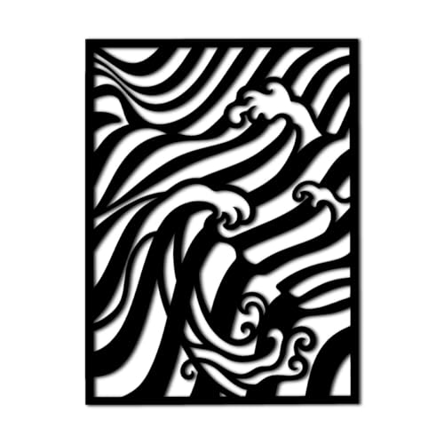 Abstract Ocean Waves Metal Wall Art Metal Outdoor Decor Metal