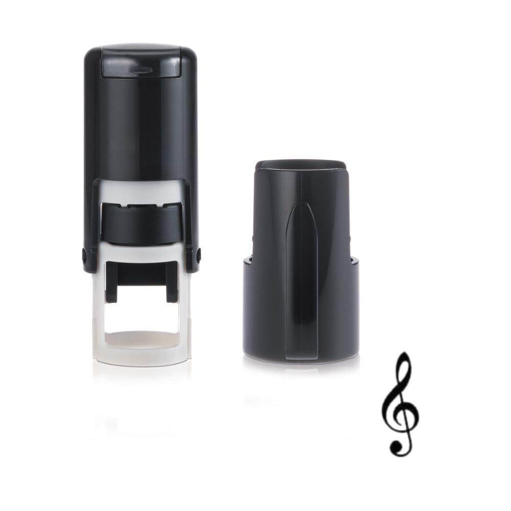 Treble Clef Stamp – Loyalty Card Stamper - Self Inking Black Ink – Approx. 11mm