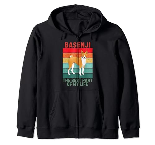 Vintage Basenji La meilleure partie de ma vie Retro Basenji Dog Sweat à Capuche