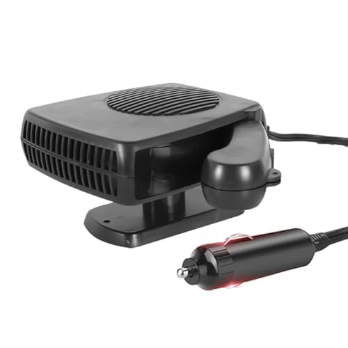 Riloer Ventilatore di riscaldamento per auto portatile 24 V 150 W 10 A, sbrinatore per parabrezza auto, vento caldo e freddo, con maniglia