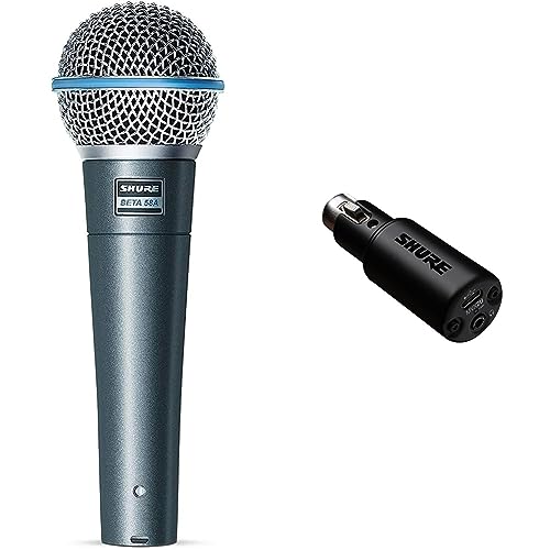 SHURE シュア ダイナミック ボーカル・マイクロホン : スーパーカーディオイド/ボーカル/ライブ BETA 58A-J【国内正規品/メーカー保証2年】 & SHURE シュア MVX2U デジタルオーディオインターフェース ヘッドホン出力付きXLR-