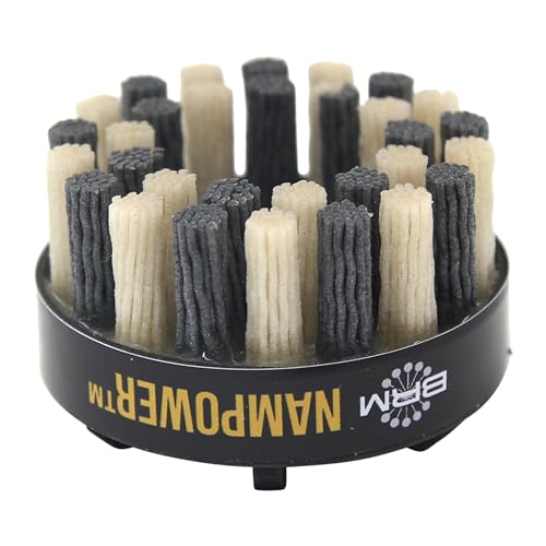 Image of Brush Research ADD601880 Nampower Dot Style Abrasive Disc Brush, Combination Silicon Carbide /Ceramic Filament, 60mm Diameter, 18mm Bristle Length, 80 Grit (Pack of 1)