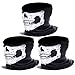 Produktbild LOTONJT 1 Stück Totenkopf Schwarz Skull Maske Premium Sturmmaske Nahtlos Schädel Gesicht Schlauch für Motorrad Fahrrad Ski Paintball Gamer Karneval Kostüm (3 Stück)