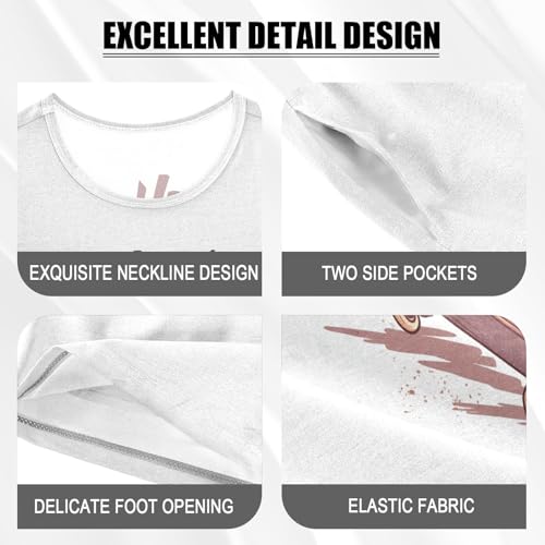 Sunglasses Cartoon Beige Pajama Set Short Sleeve Pajamas Shorts Sets Cotton Soft Loungewear Sleepwear 5Y4