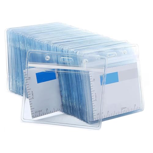 Porte-badge horizontal transparent de fournitures scolaires pour réunions et écoles