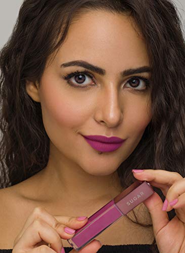 Image of SUGAR Cosmetics Mettle Matte Liquid Lipstick For Women | Highly Pigmented | Transferproof & Long Lasting |7Ml - 01 Lyra (Cool Toned Plum)