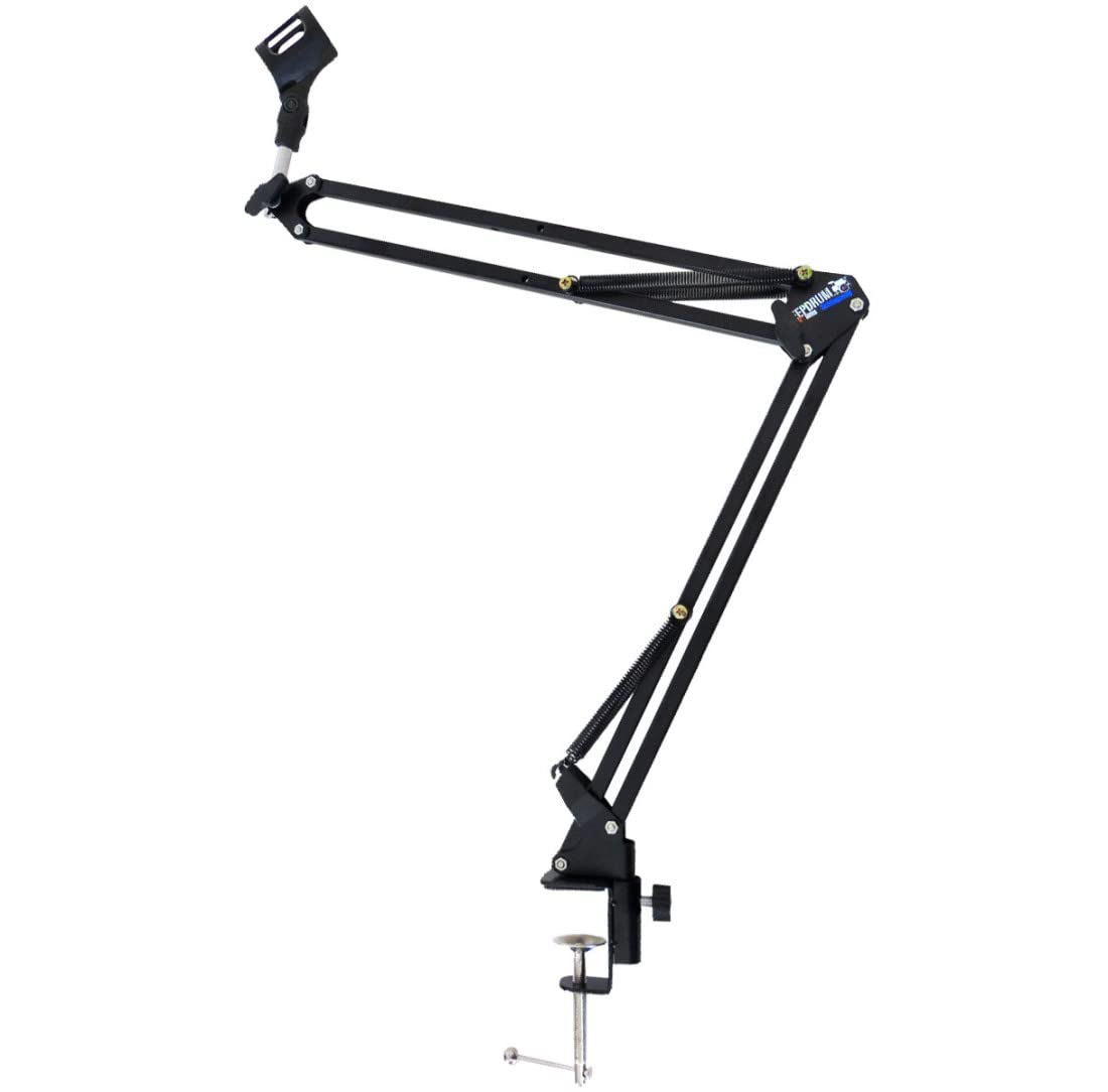 keepdrum NB35 Mikrofonarm Schwenkarm + MS089SV Mikrofon-Spinne Silber für G-Track