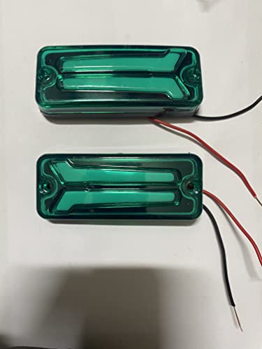 Image of AUTO MT 2PC CAR LED Light Side Panel Indicator for All VEHICHLE Maruti Maruti 800 Alto Van Bus Truck Maruti Gypsy King (2PC GREEN HOCKEY SIDE Indicator)
