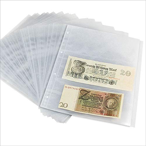 SAFE 5483 Paquet de 15 feuilles pour album billets I DIN A4 I 3 sacs 97 x 220 mm pour 6 billets SAFE 5483 Paquet de 15 feuilles pour album billets I DIN A4 I 3 sacs 97 x 220 mm pour 6 billets