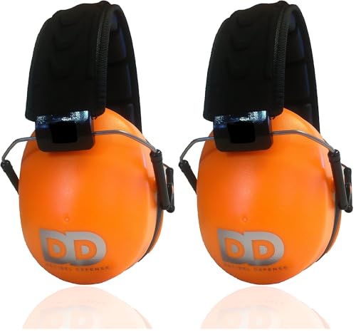 DECIBEL DEFENSE Professional Safety Ear Muffs 37dB NRR - The HIGHEST Rated & MOST COMFORTABLE Ear Protection For Shooting & Industrial Use - THE BEST HEARING PROTECTION GUARANTEED (Pack of 2)