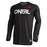 O'NEAL | Motocross-Shirt langarm | MX MTB Mountainbike | Leichte Materialien, Lasergeschnittene Belüftungslöcher, Ergonomischer Schnitt | Hardwear Jersey Elite Classic V.22 | Erwachsene | Schwarz | XL