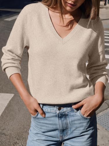 Womens Sweaters V Neck Ladies Tops Business Casual Outfits Fall Clothes A L - image 2