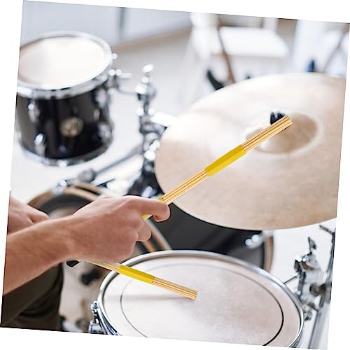 Baquetas de bambú profesionales para percusión amarillo miniatura 3