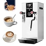 QuinteZhenTially Espumador Leche Café Comercial Eléctrico,Vaporizador Totalmente Automático,Máquina Multiusos Milk Frother,Calentador Hirviendo Inteligente,para Capuchino,Latte,Macchiato White