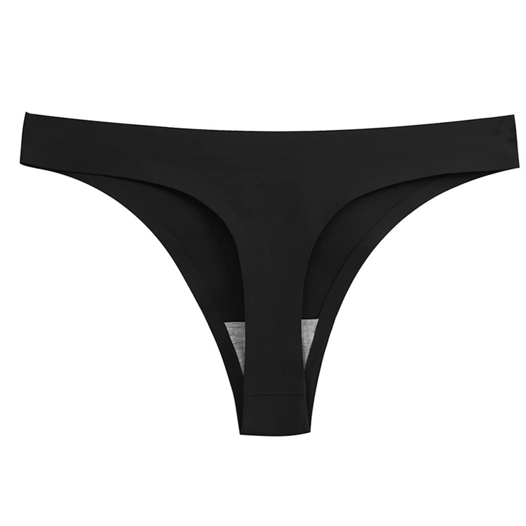 keusyoi Tangas de satén de seda para mujer, ropa interior sin costuras, sexy, tangas