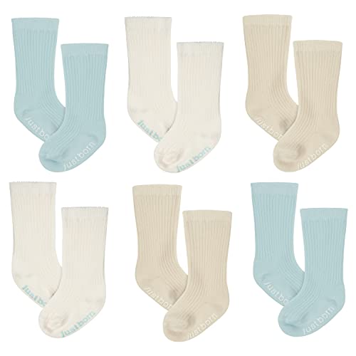 Just Born Baby Girls' 6-pack Rib Socks