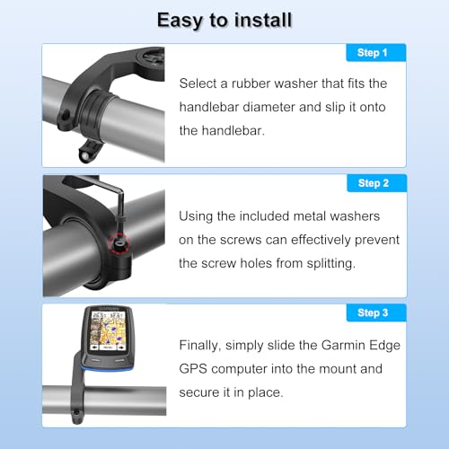 Image of Flush Out-Front Bike Mount for Garmin Edge GPS Computer, IIISOGNO Extended Cycling Handlebar Mount for Edge MTB /1050 /1040 /1030 /1000,850 /840 /830 /820 /810,550 /540 /530 /520 /510,200 /130 /25,Explore 2,Touring