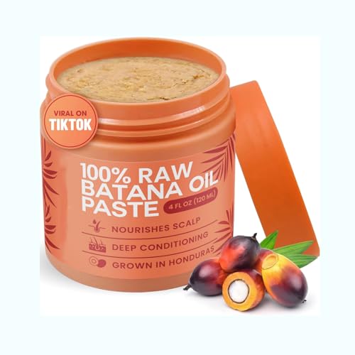 LBOYLOVE Raw Batana Oil for Hair Growth - 100% Pure Organic 4oz Batana from Honduras for Thick and Strong Natural Hair - Dr. Sebi Unrefined Cold Pressed Cosmetic Scalp Mask Gifts for Women