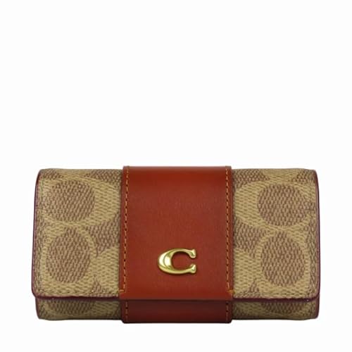 [コーチ] レディース 小物 キーケース CI196 B4NQ4(ブラス×タン ラスト) シグネチャー [アウトレット]