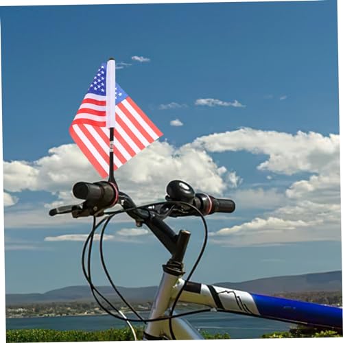 Drapeau de vélo avec mât de fanions de sécurité HANABASS pour décoration extérieure