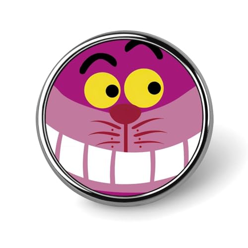 ピンバッジ 不思議の国のアリス チェシャ猫 缶バッジ 円形 徽章 胸章 ボタンバッジ メンズ レディース 合金製 ボタンブローチ おしゃれ アクセサリー 胸飾り 衣類アクセサ DIY 工芸品 贈り物