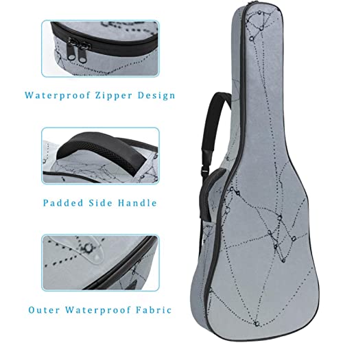 Étui rembourré pour guitare acoustique classique Violet à pois, Multicolore 04, 42.9×16.9×4.7 in, Organiseur de sac - Les Beatles, Paul McCartney, John Lennon, RIngo Starr, George Harrison Étui rembourré pour guitare acoustique classique Violet à pois, Multicolore 04, 42.9x16.9x4.7 in, Organiseur de sac – Image 5