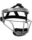 Dinictis Softball Face Mask, Lightweight, Comfortable, with Wide Field Vision, Durable and Safe Face Guards, Premium Protective Softball Fielder's Mask-Grey-Youth(M)