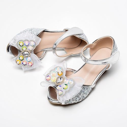 IWIHMIV Girls Dress Shoes Toddler Kids Low Heels Sandals Ankle Strap Wedding Party Flower Girl Princess Dress Up Shoes2