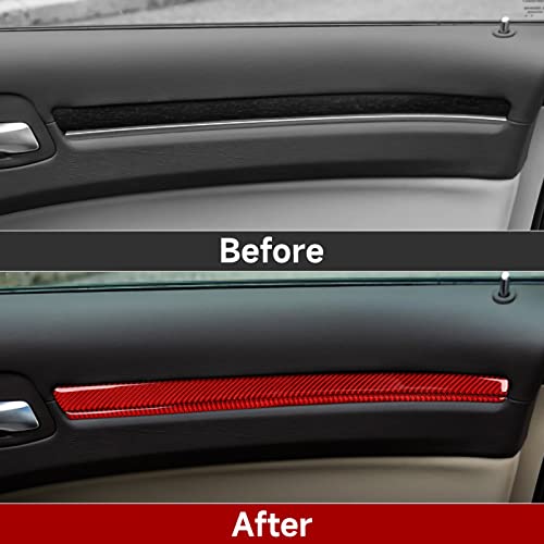 Image of Car 4 Doors Decor Strips Cover Decals for 2011-2023 Chrysler 300 / 300C / 300S / Limited /Touring /Base Accessories Carbon Fiber Stickers