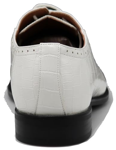 Image of Gator3N Men's Alligator Crocodile Print Oxfords Fashion Lace Up Dress Shoes