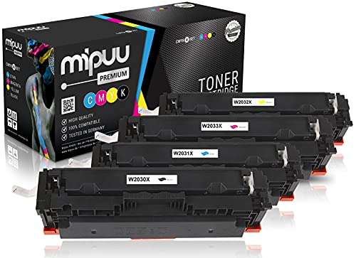 Mipuu 4 XXL Toner kompatibel mit HP W2030X W2031X W2032X W2033 X 415 mit Chip für Color Laserjet Enterprise M480F M455 M480 Pro M479DW Mipuu 4 XXL Toner kompatibel mit HP W2030X W2031X W2032X W2033 X 415 mit Chip für Color Laserjet Enterprise M480F M455 M480 Pro M479DW