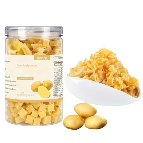 Dehydrated Diced Potatoes 180g/6.34OZ Dried Potato Pieces For Hash Browns Stews Soups Home Fries.
