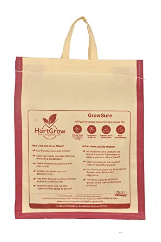 GrowSure - Coco Coir/Coco Peat/Coco Fiber | Potting Mix | Potting Soil | 9.5 lbs Block expands to 2.25 Cubic Foot GrowSure - Coco Coir/Coco Peat/Coco Fiber | Potting Mix | Potting Soil | 9.5 lbs Block expands to 2.25 Cubic Foot