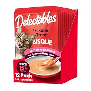 Delectables Lickable Wet Cat Treats – Tuna & Chicken, 1.4 Ounce (Pack of 12)