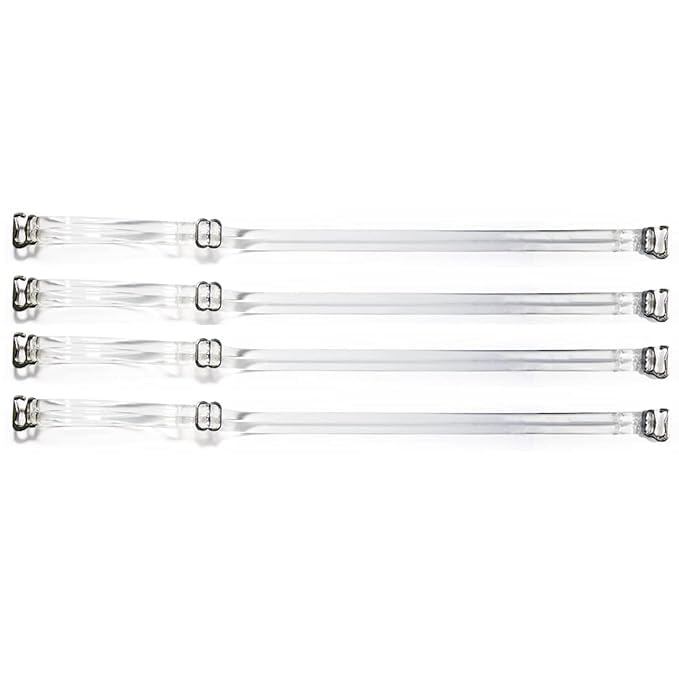Poftik Women's Adjustable (Premium) Clear, Transparent Silicone Bra Straps.