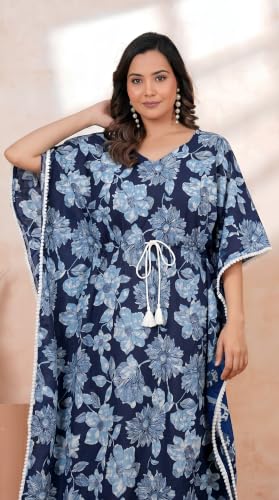 Image of BLOCKS OF INDIA Hand Block Kaftan in Cotton Fabric