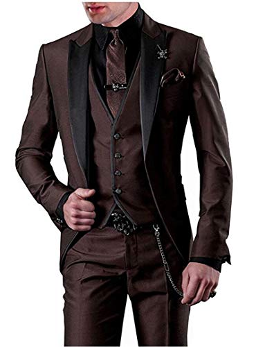 One Button 3 Pieces Green Wedding Suits Notch Lapel Men Suits Groom Tuxedos2