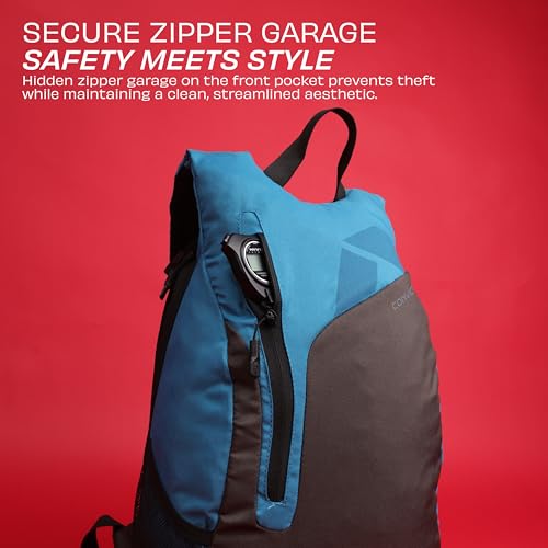 Image of Nivia Conviction 2.0 Sports Backpack For Men And Women, 25L Lightweight Gym And Training Bag With 15-Inch Laptop Compartment, Padded Straps, Quick Access Pocket, Side Bottle Holder (Black /Blue)