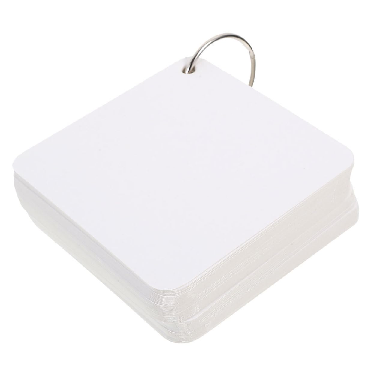 Leere Karten 300 Blatt aus Papier, Weiße Indexkarten für Notizen | 6 Ringe, Kreative Ausführung, Kompakt und Tragbar für Schule, Büro und Selbstgemacht Projekte