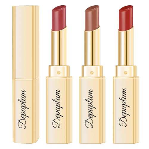 Image of Depuplum 3Pc Berry Red Lipsticks Set for Women Hydrate Lipstick Glossy Moisture Lip Gloss Sheer-Medium Coverage Long Lasting Lipsticks for Dry Lips, DM68 /72 /101