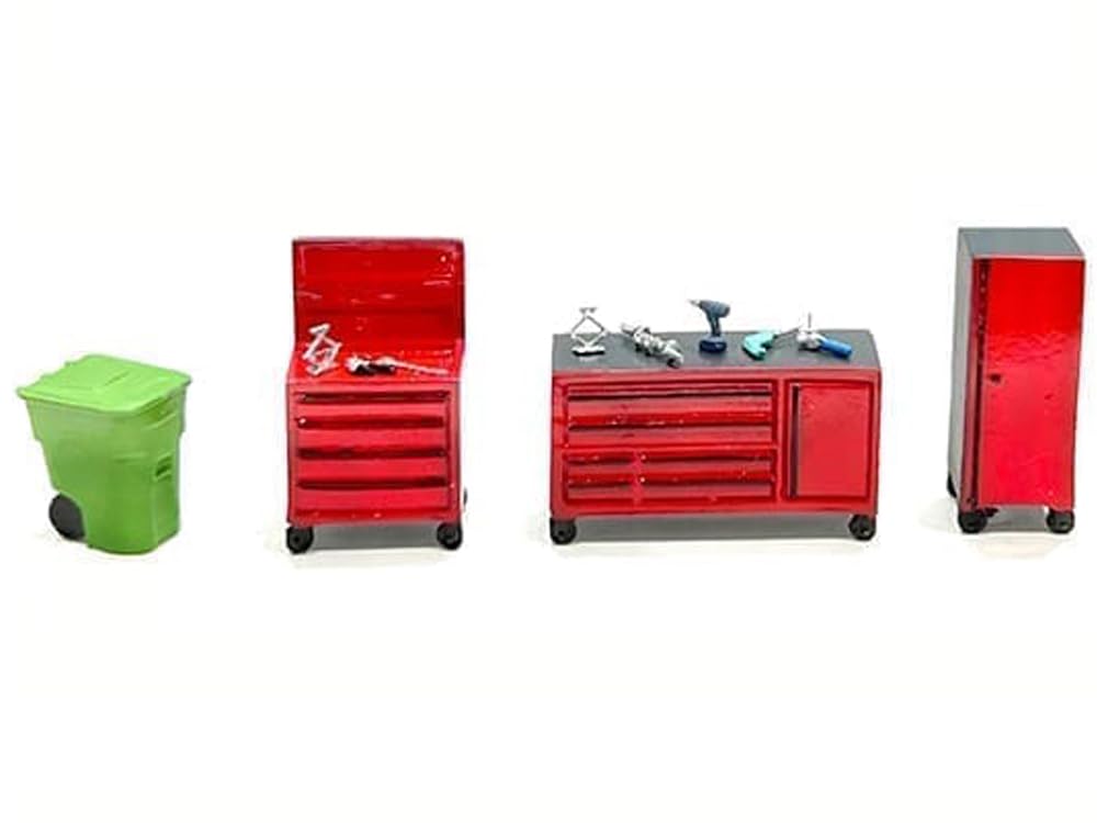 Metal Tools Set B of 5 Pieces Limited Edition 1/64 Scale Models by American Diorama AD-2411MJ